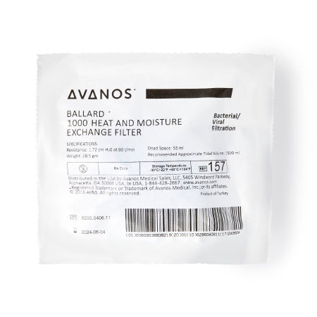 trach care hme with gas sampling port ballard heat and moisture exchanger with filter mk313042ea