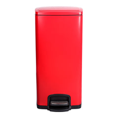 Trash Can McKesson 32 Quart / 8 gal. Red Metal Square
