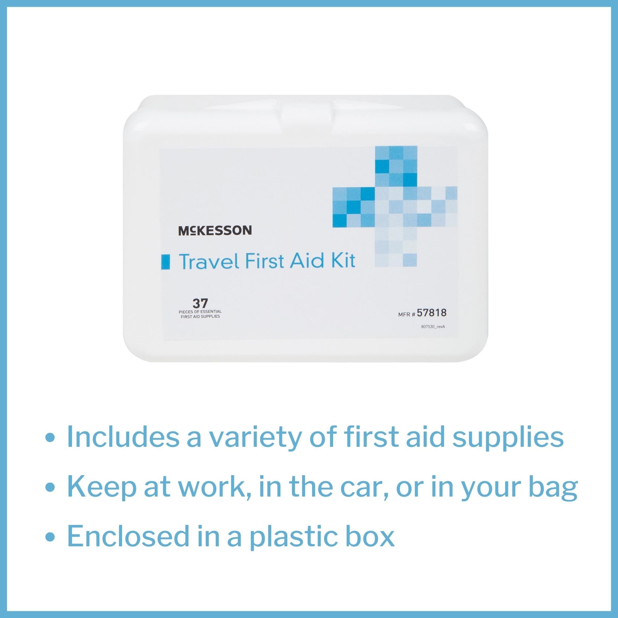 travel first aid kit mckesson packaging type each