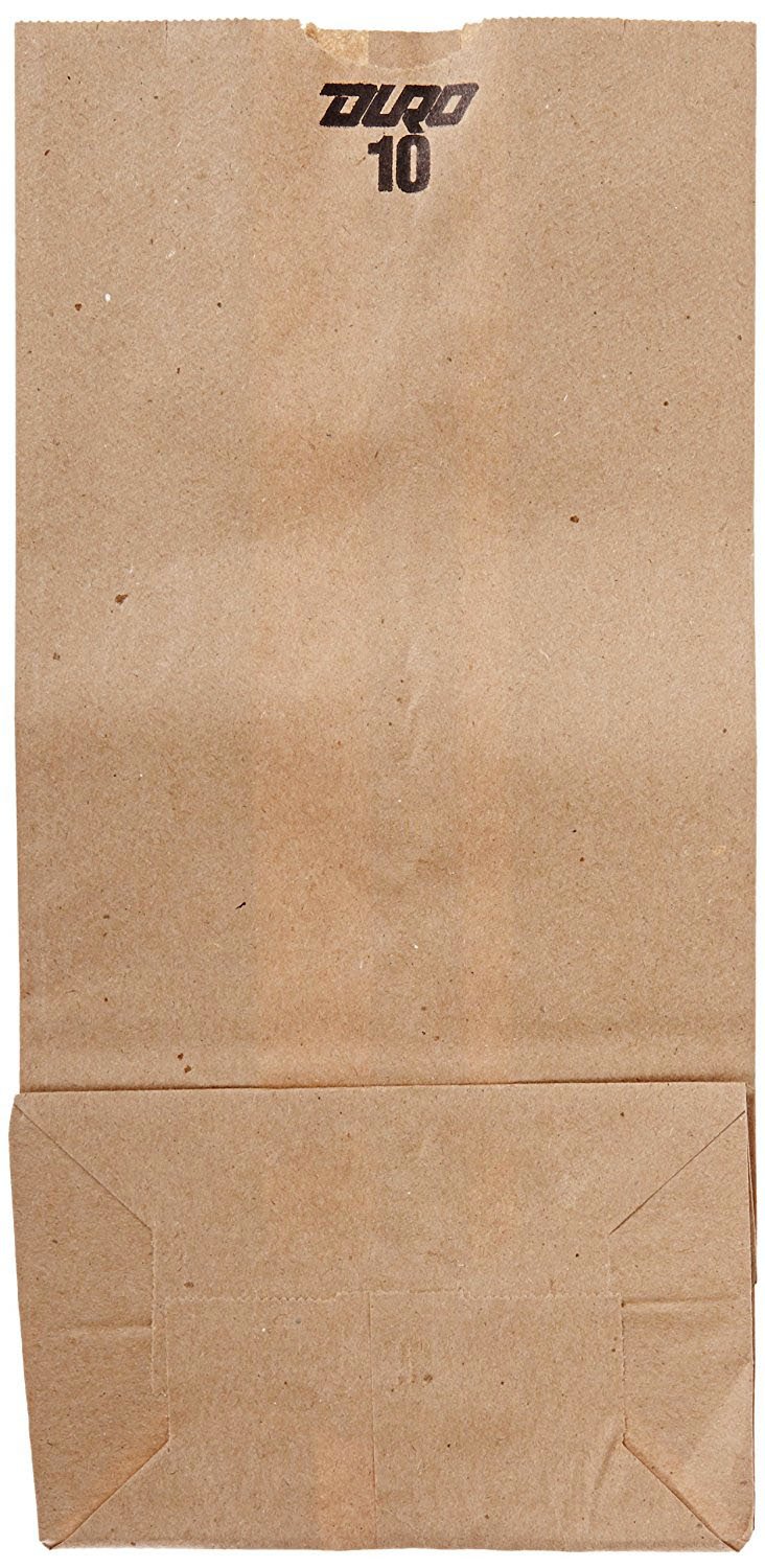 Grocery Bag Duro Brown Kraft Recycled Paper #10