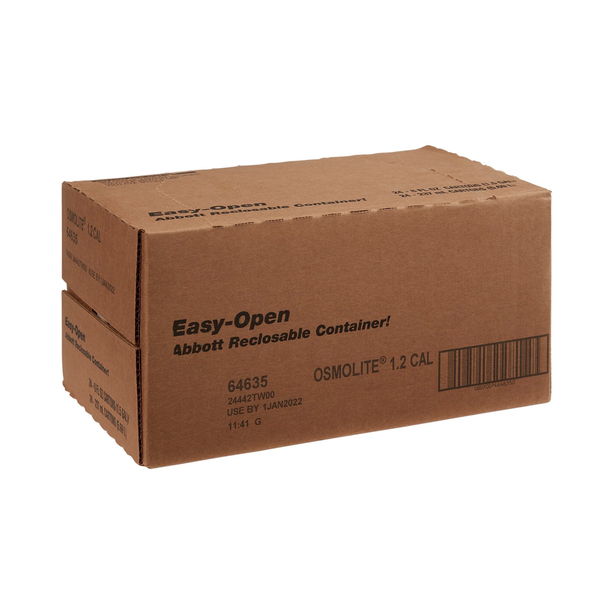 tube feeding formula osmolite 1 2 cal unflavored liquid 8 oz reclosable carton packaging type case