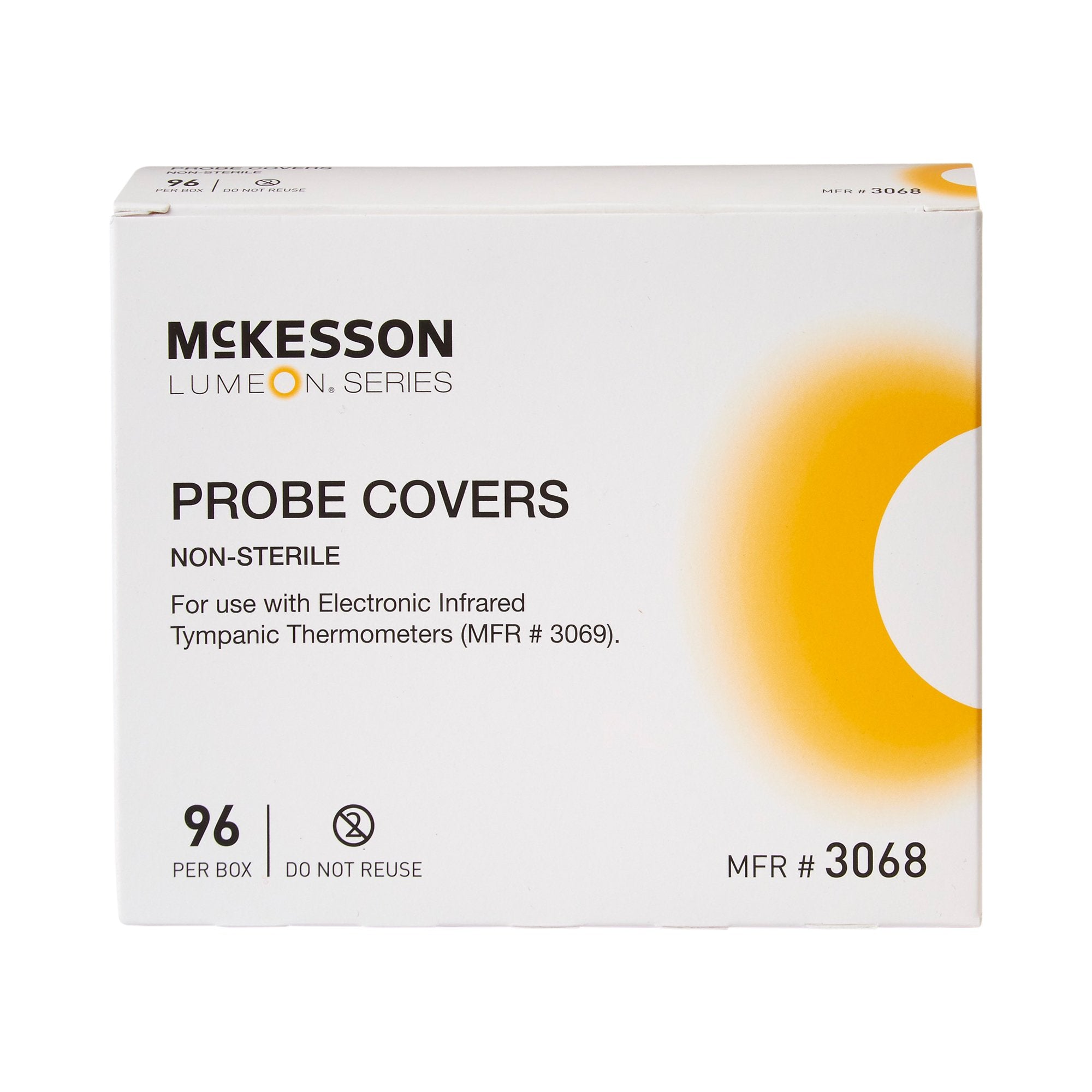 tympanic thermometer probe cover mckesson lumeon for use with tympanic thermometers 96 per box packaging type box