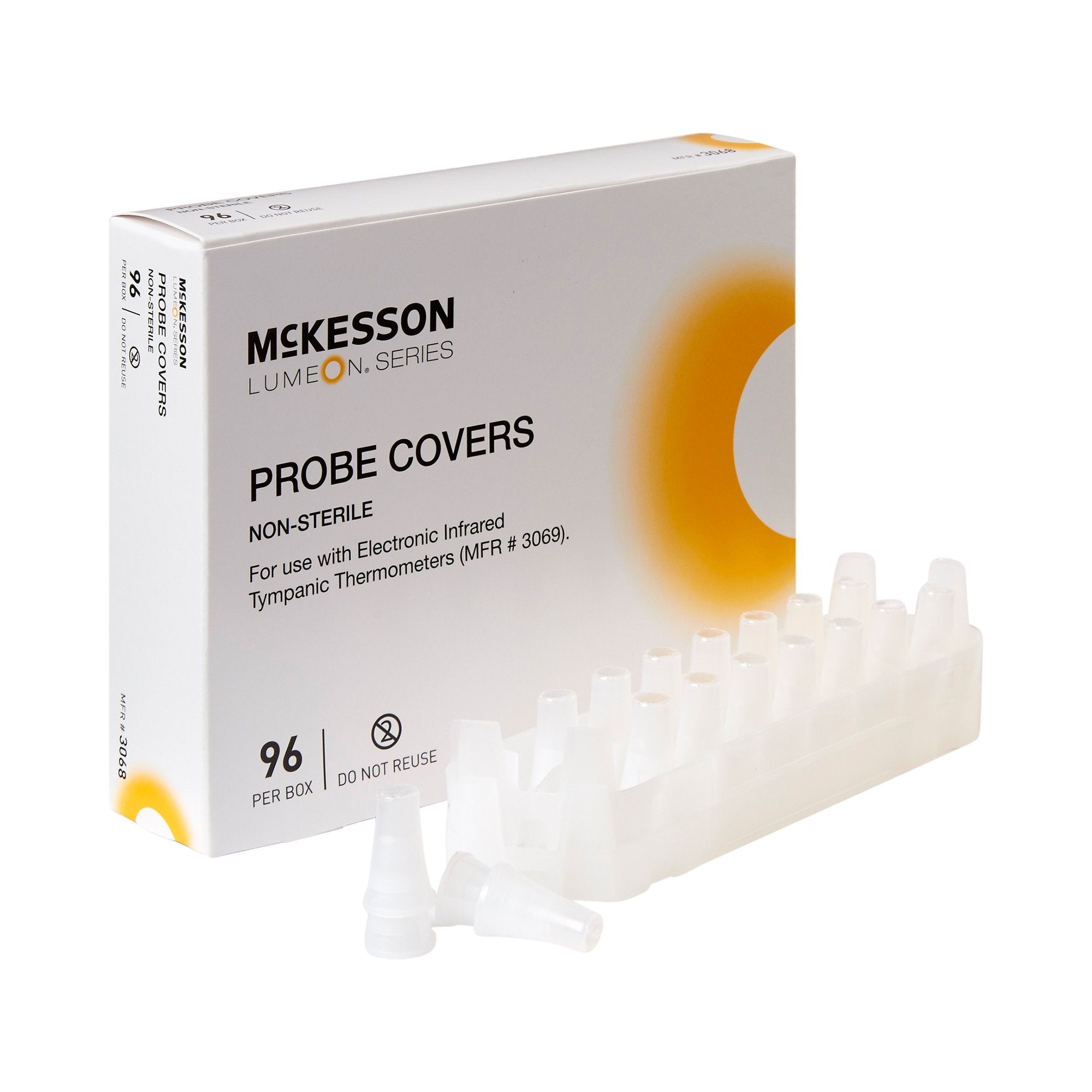 Tympanic Thermometer Probe Cover McKesson LUMEON For use with Tympanic Thermometers 96 per Box