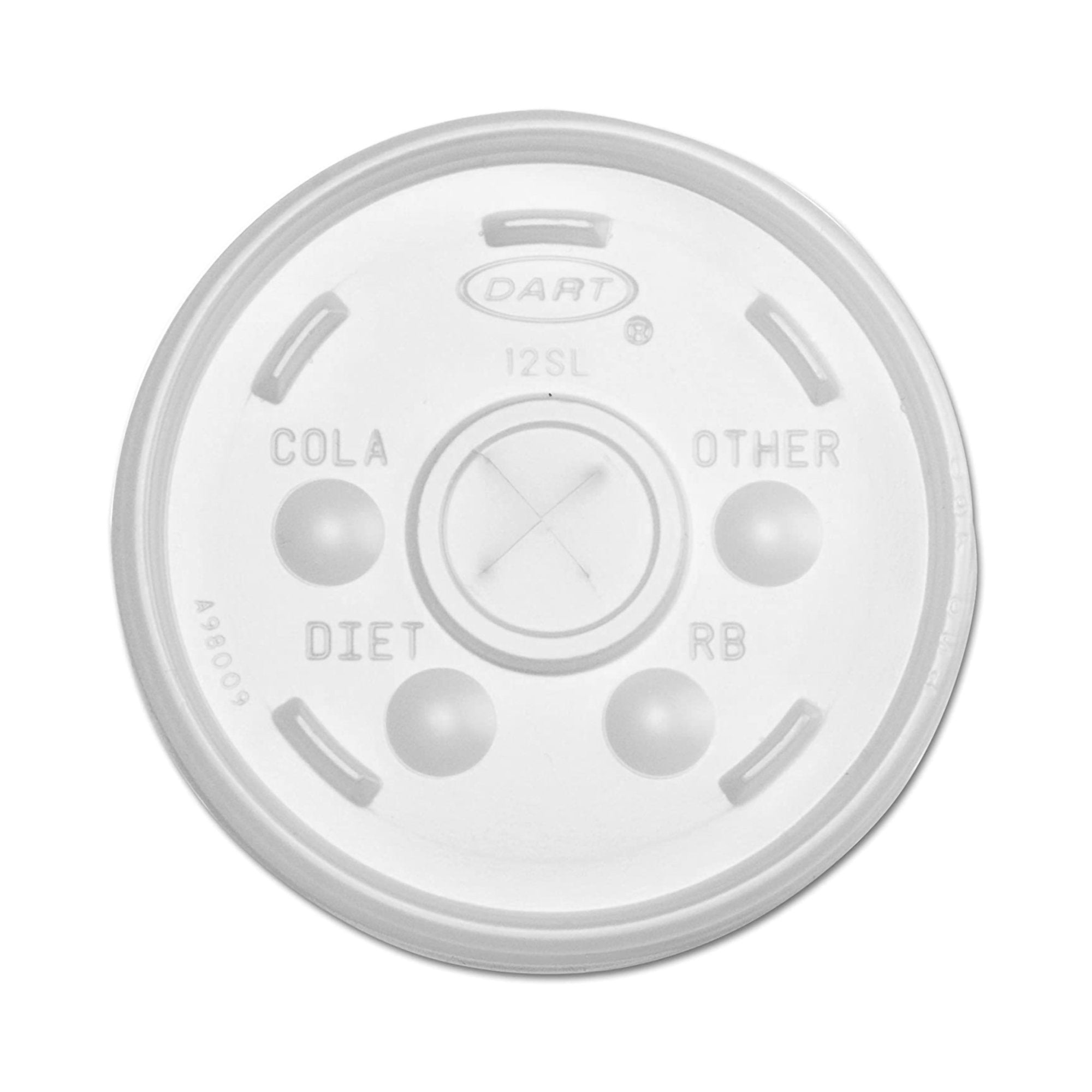Drinking Cup Lid Dart Translucent Plastic Disposable