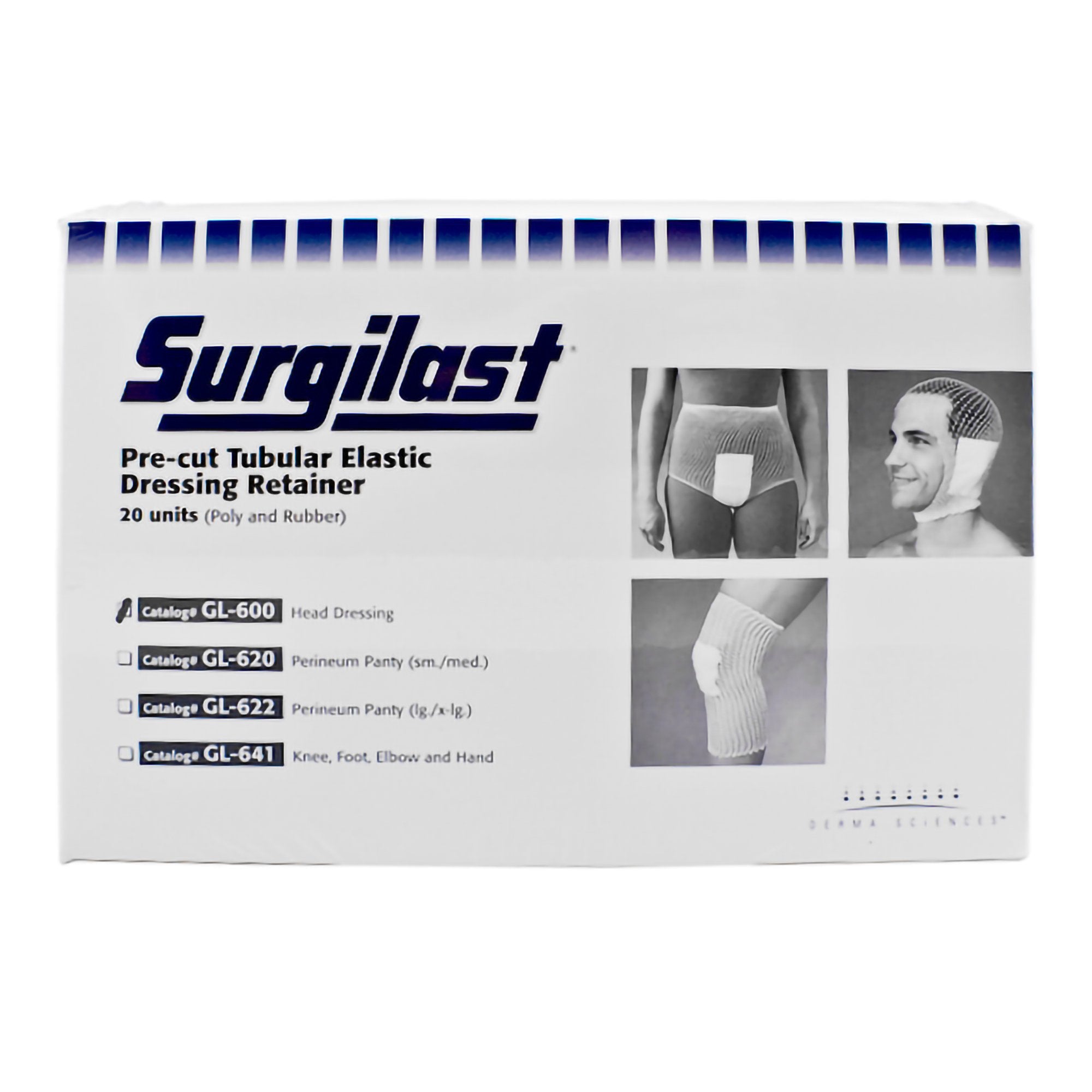 Elastic Net Retainer Dressing Surgilast Pre-Cut Tubular / Pre-Cut Elastic One Size Fits Most White Head NonSterile