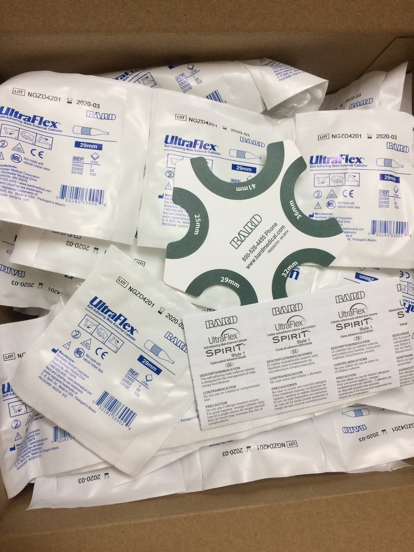 Male External Catheter UltraFlex Silicone Large, Packaging Type- Each