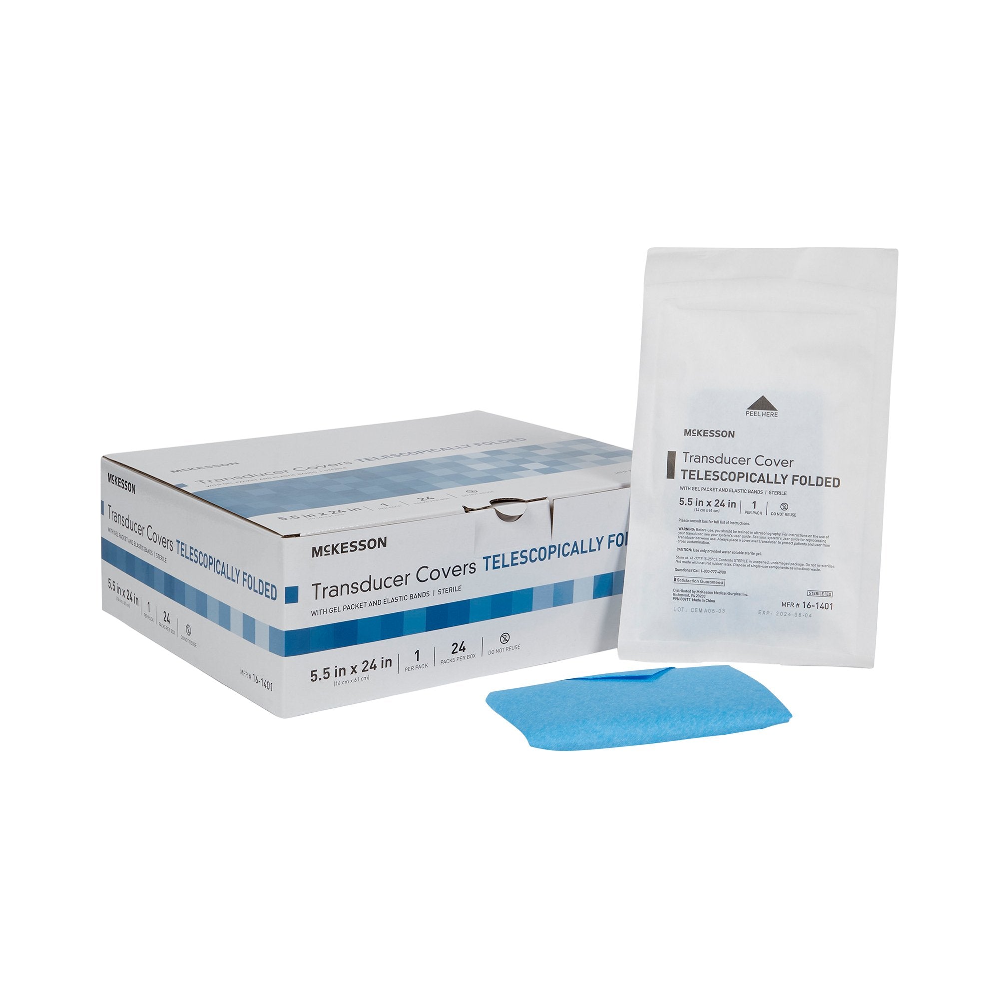 Ultrasound Transducer Cover Kit McKesson 5 1/2 X 24 Inch Polyurethane Sterile Folded