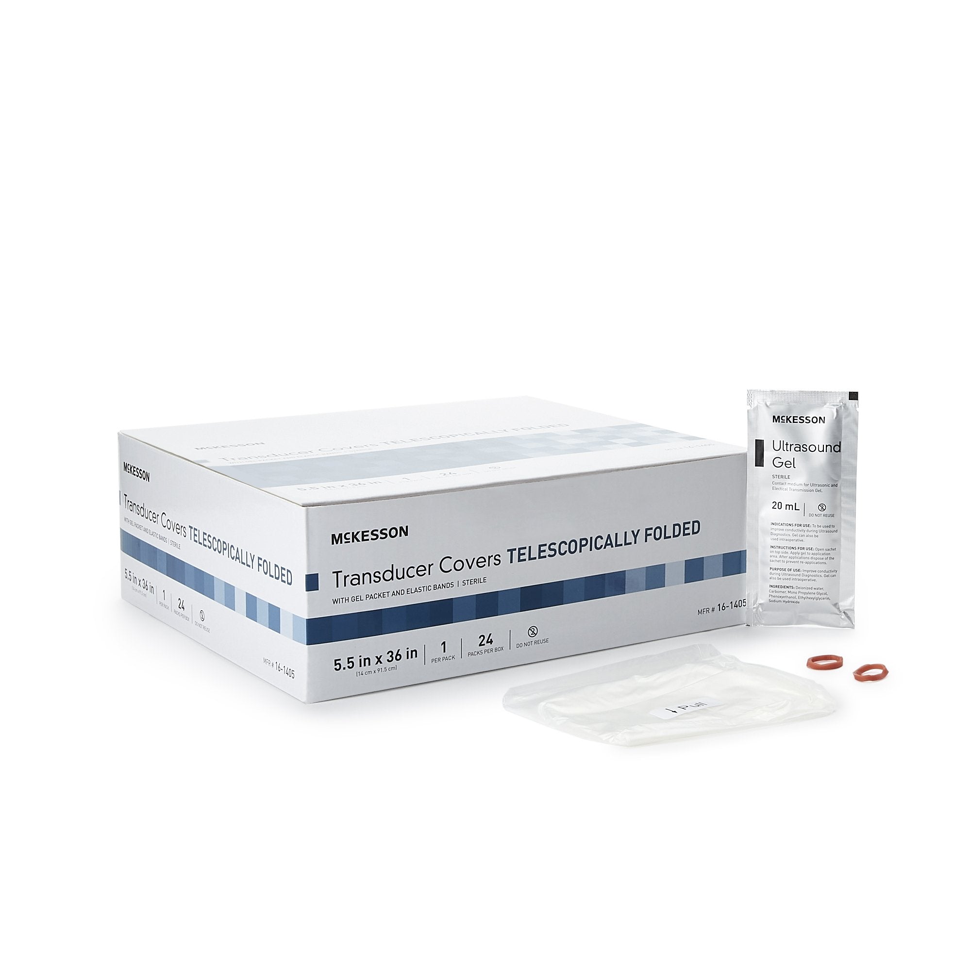 Ultrasound Transducer Cover Kit McKesson 5 1/2 X 36 Inch Polyurethane Sterile Folded