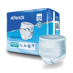 unisex adult absorbent underwear attends advanced pull on with tear away seams large disposable heavy absorbency packaging type case