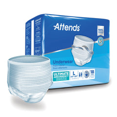 Unisex Adult Absorbent Underwear Attends Advanced Pull On with Tear Away Seams Large Disposable Heavy Absorbency