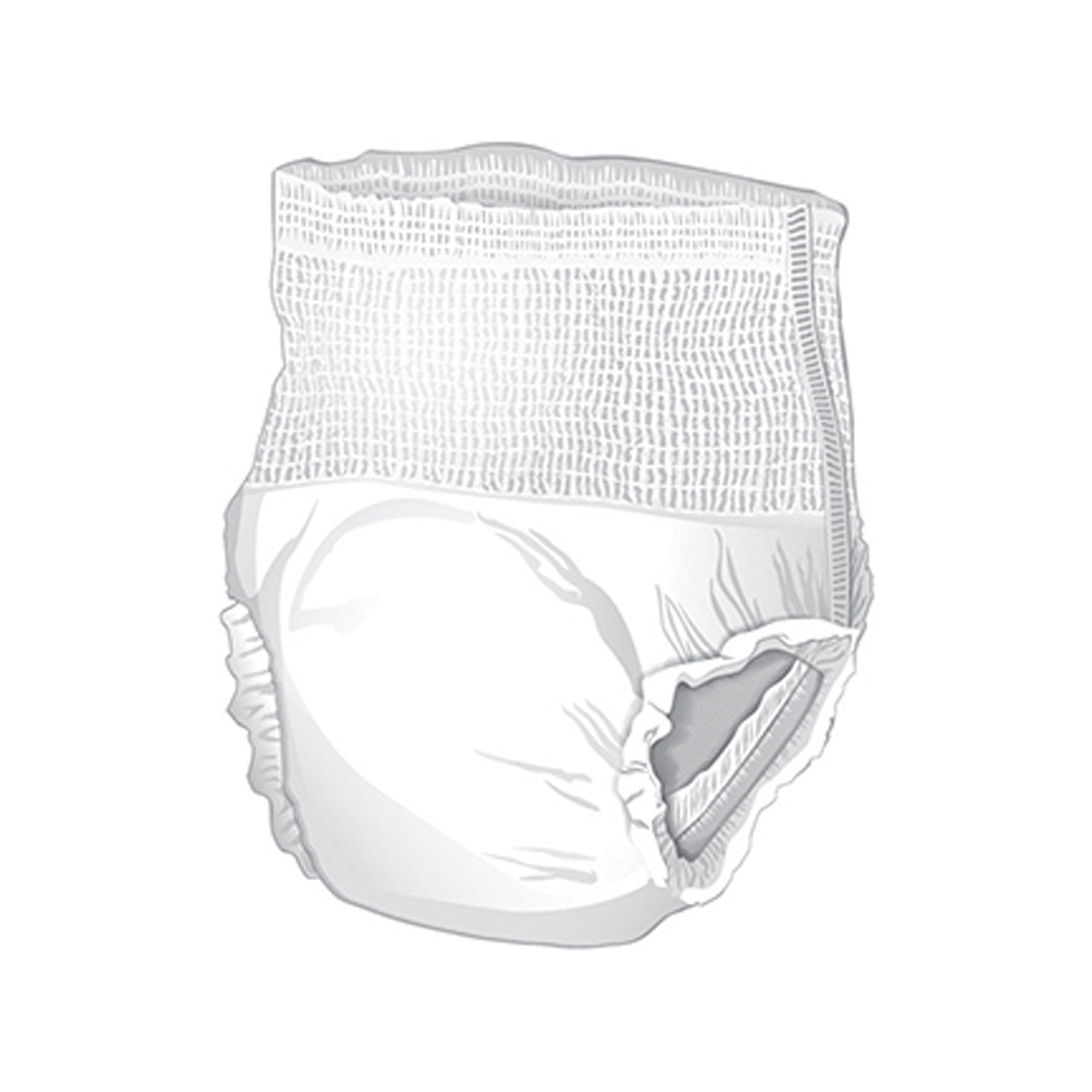 Unisex Adult Absorbent Underwear McKesson Pull On with Tear Away Seams Large Disposable Heavy Absorbency