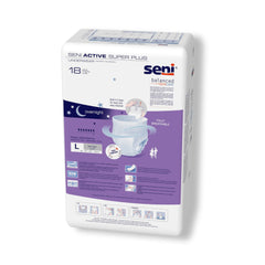 unisex adult absorbent underwear seni active super plus pull on with tear away seams large disposable heavy absorbency packaging type case