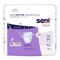 Unisex Adult Absorbent Underwear Seni Active Super Plus Pull On with Tear Away Seams X Large Disposable Heavy Absorbency