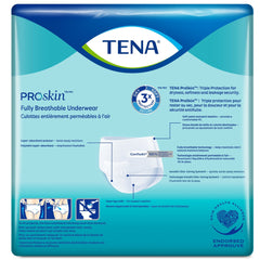 unisex adult absorbent underwear tena proskin extra pull on with tear away seams large disposable moderate absorbency packaging type case