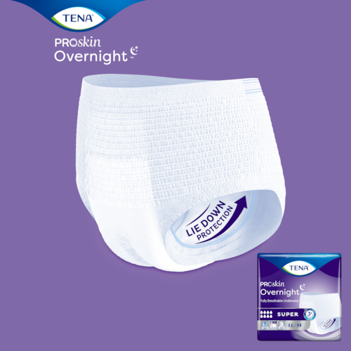 unisex adult absorbent underwear tena proskin overnight super pull on with tear away seams large disposable heavy absorbency packaging type case