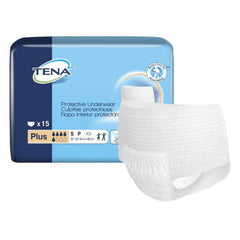 unisex adult absorbent underwear tena proskin plus pull on with tear away seams 2x large disposable moderate absorbency packaging type case