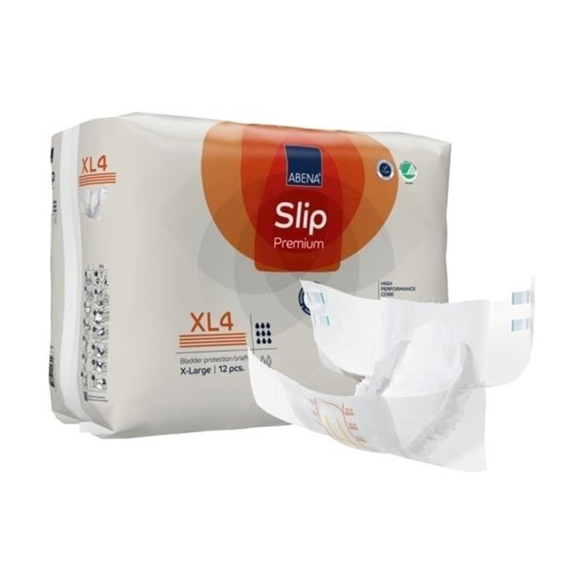 Unisex Adult Incontinence Brief Abena Slip Premium XL4 X Large Disposable Heavy Absorbency