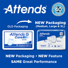 unisex adult incontinence brief attends care advanced large disposable heavy absorbency packaging type case