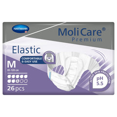 unisex adult incontinence brief molicare premium elastic 8d medium disposable heavy absorbency packaging type case