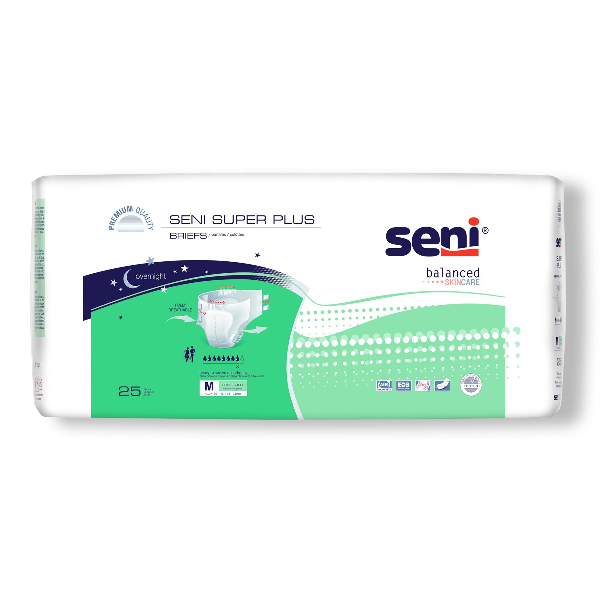 Unisex Adult Incontinence Brief Seni Super Plus Medium Disposable Heavy Absorbency