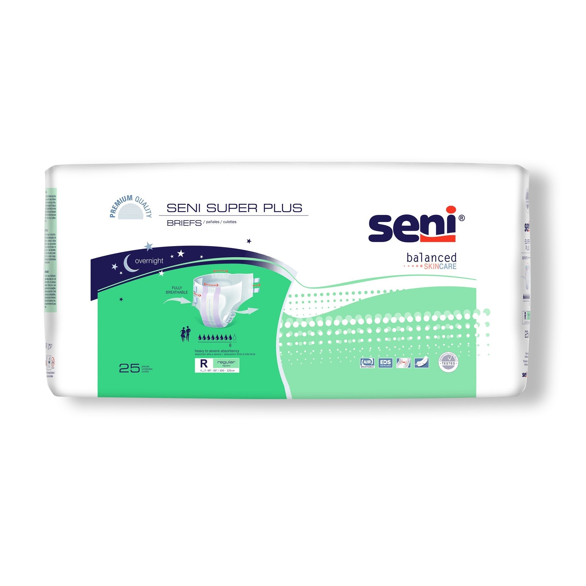 Unisex Adult Incontinence Brief Seni Super Plus Regular Disposable Heavy Absorbency