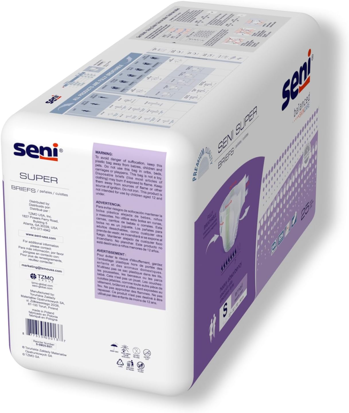 unisex adult incontinence brief seni super small disposable heavy absorbency packaging type case