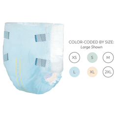 unisex adult incontinence brief tranquility essential medium disposable heavy absorbency packaging type case