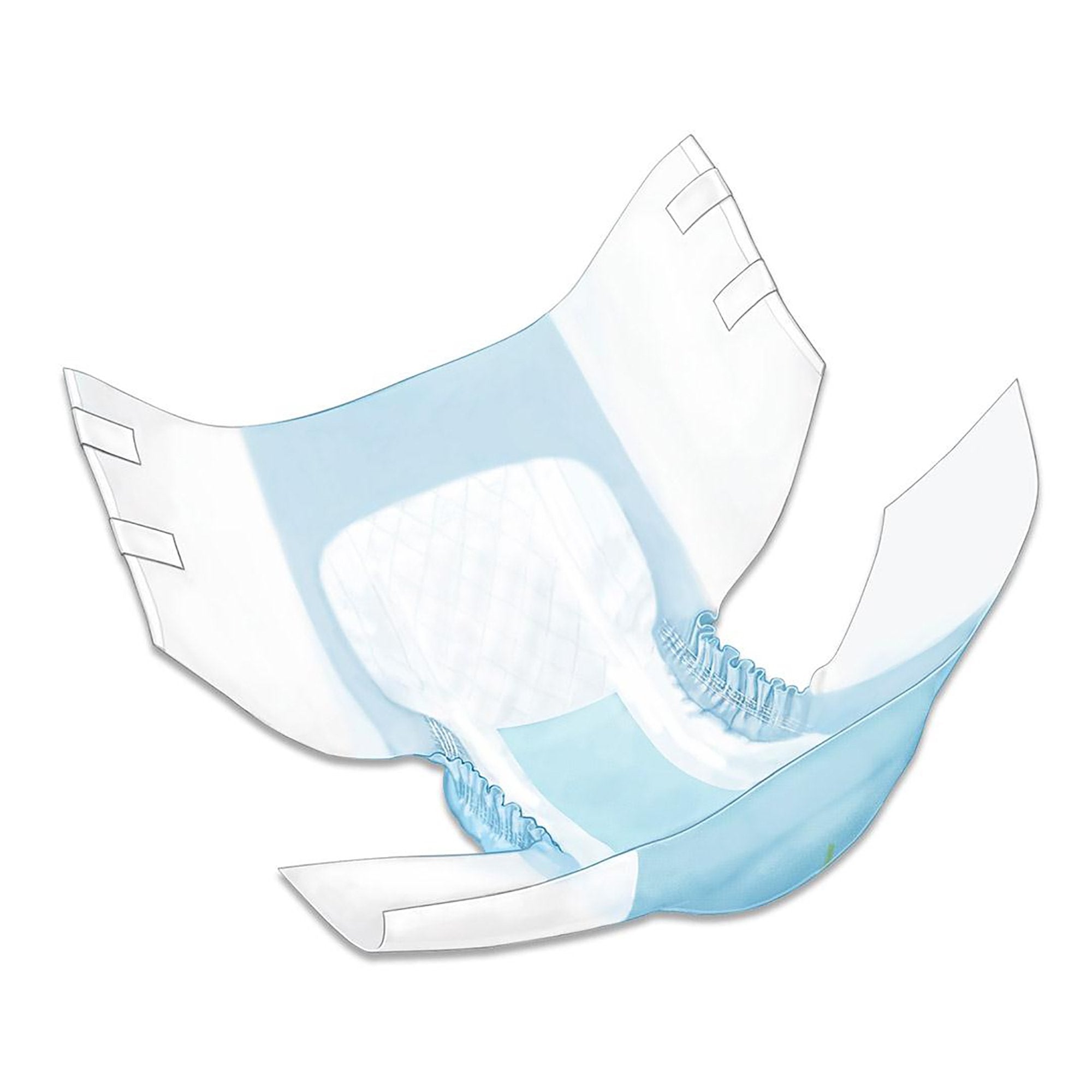 unisex adult incontinence brief wings extra quilted large disposable moderate absorbency packaging type case