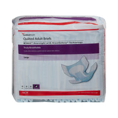 unisex adult incontinence brief wings overnight quilted large disposable heavy absorbency packaging type case