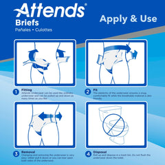 unisex incontinence brief attends medium disposable heavy absorbency packaging type case