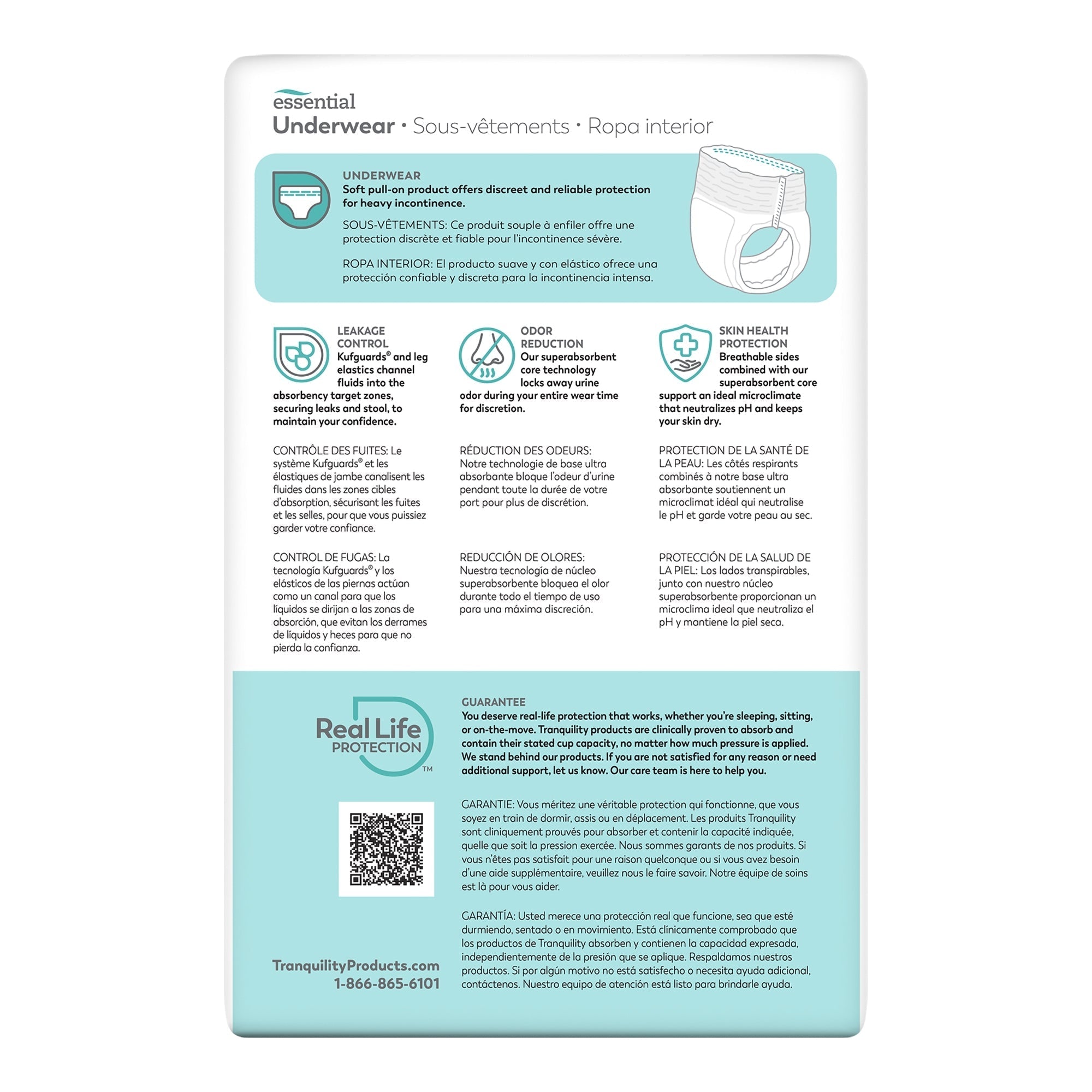 unisex youth absorbent underwear tranquility essential pull on with tear away seams medium disposable heavy absorbency packaging type case