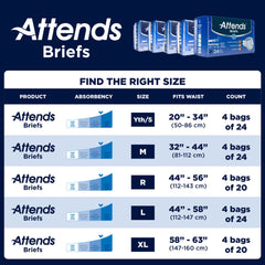 unisex youth incontinence brief attends small disposable heavy absorbency packaging type case