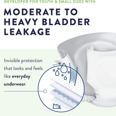 unisex youth incontinence brief prevail daily briefs x small disposable heavy absorbency packaging type case