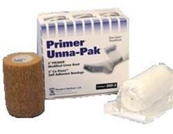 Unna Boot / Self Adherent Bandage Primer Unna Pack Zinc Oxide 4 Inch X 10 Yard / 3 Inch X 5 Yard