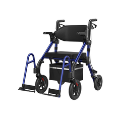 VOCIC Z55 Versatile 2-in-1 Rollator Walker– Lightweight Foldable Mobility Aid with Seat, Storage Bag & Adjustable Height
