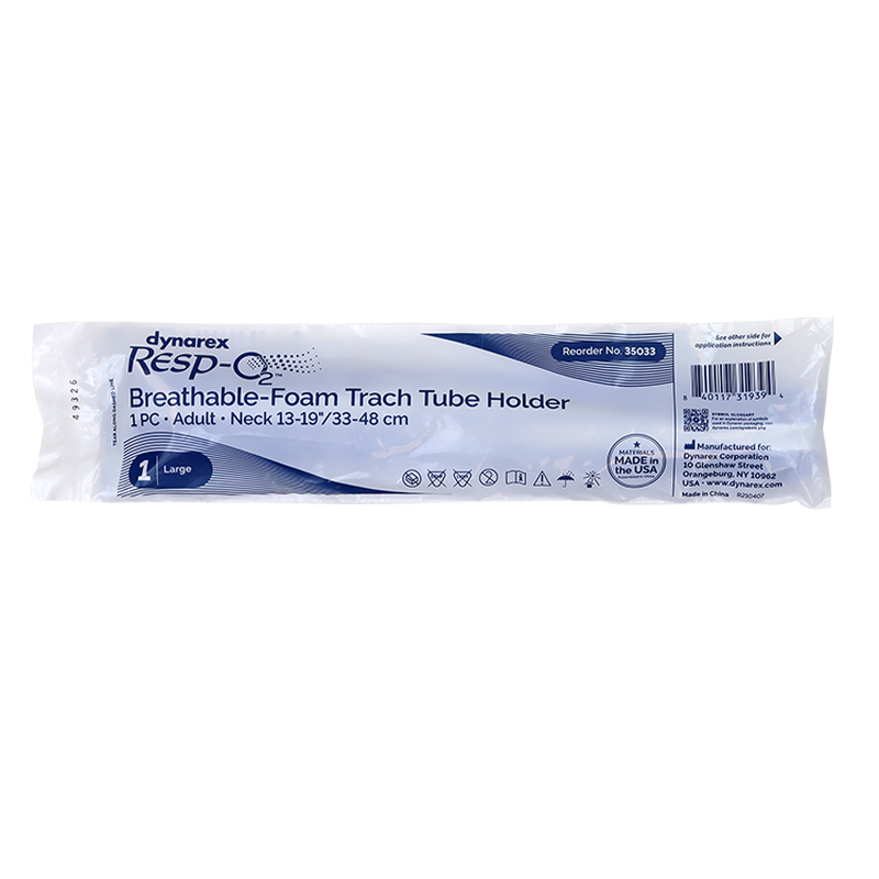 breathable foam trach tube holder 1 piece