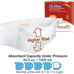 unisex adult incontinence brief tranquility hi rise bariatric 3x large disposable heavy absorbency packaging type case