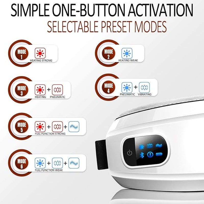 eye massage instrument vibration hot compress soothing visual eye moisturizer intelligent bluetooth adult eye mask eye protector