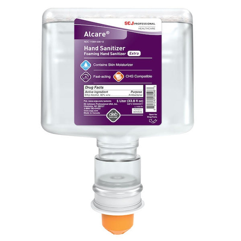 alcare extra foaming hand sanitizer 1000 ml refill unscented alcare extra hand sanitizer mk1112888ea