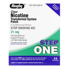 Stop Smoking Aid Nicoderm CQ 14 mg Strength Transdermal Patch, Packaging Type- Box