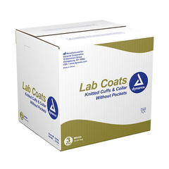dynarex disposable lab coats without pockets