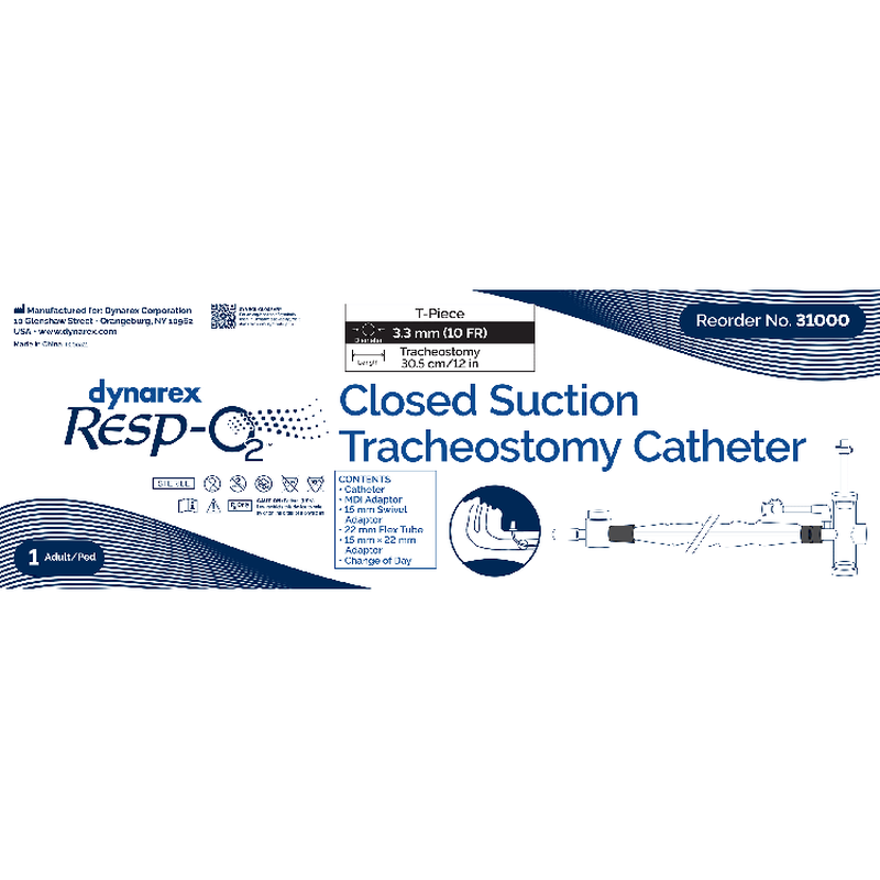 closed suction tracheal catheter w t piece 10fr