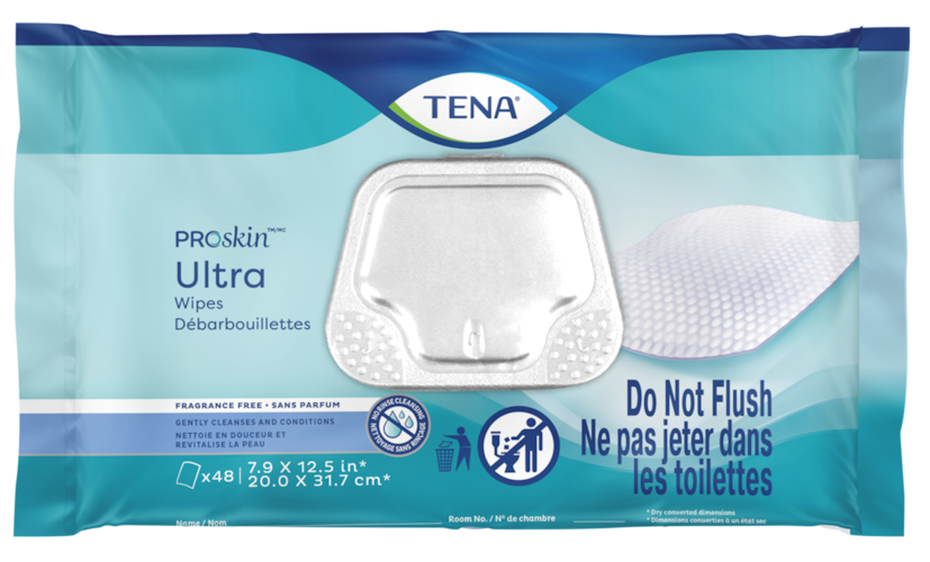 personal cleansing wipe tena proskin ultra soft pack unscented 48 count packaging type case