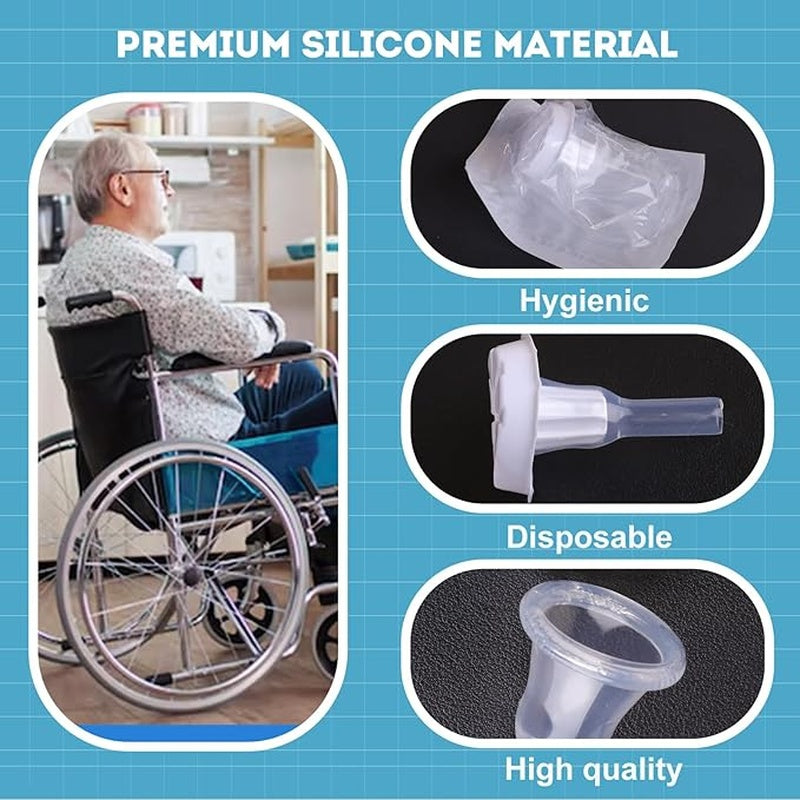 male external catheter inview self adhesive silicone medium packaging type box