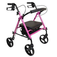 Rollator Aluminum Height Adjustable Pink All Care Store