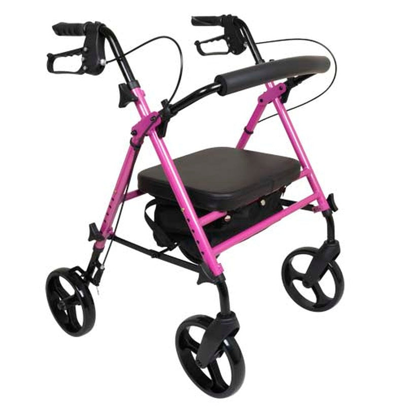 Rollator Aluminum Height Adjustable Pink All Care Store
