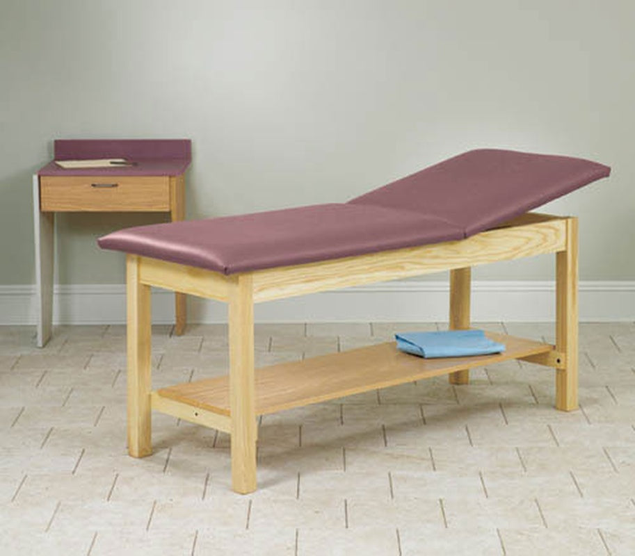 H-brace Trmnt Table Flat Top W/shelf 27x72x31