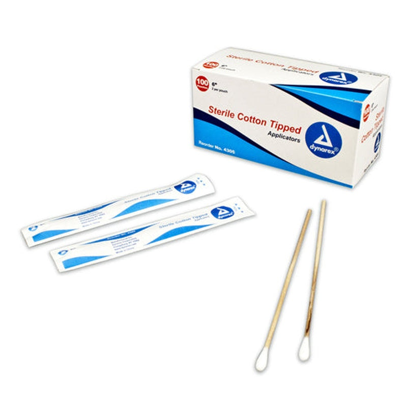 Cotton Tipped Applicators 6 Sterile Bx/100 All Care Store