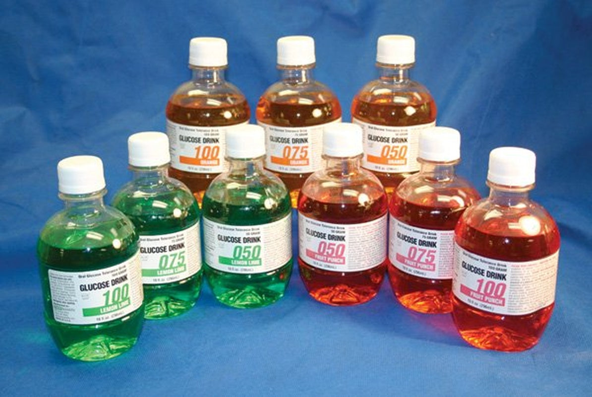 Glucose Tolerance Beverage Glucose Drink Lemon Lime 100 Gram 10 oz. per Bottle