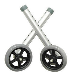ProBasics 5" Fixed Walker Wheels with Glide Caps (Pair)